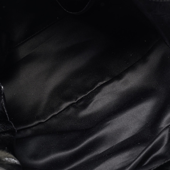 VERSACE Black/Gold Patent Leather Medussa Flap Hobo - Picture 7 of 8